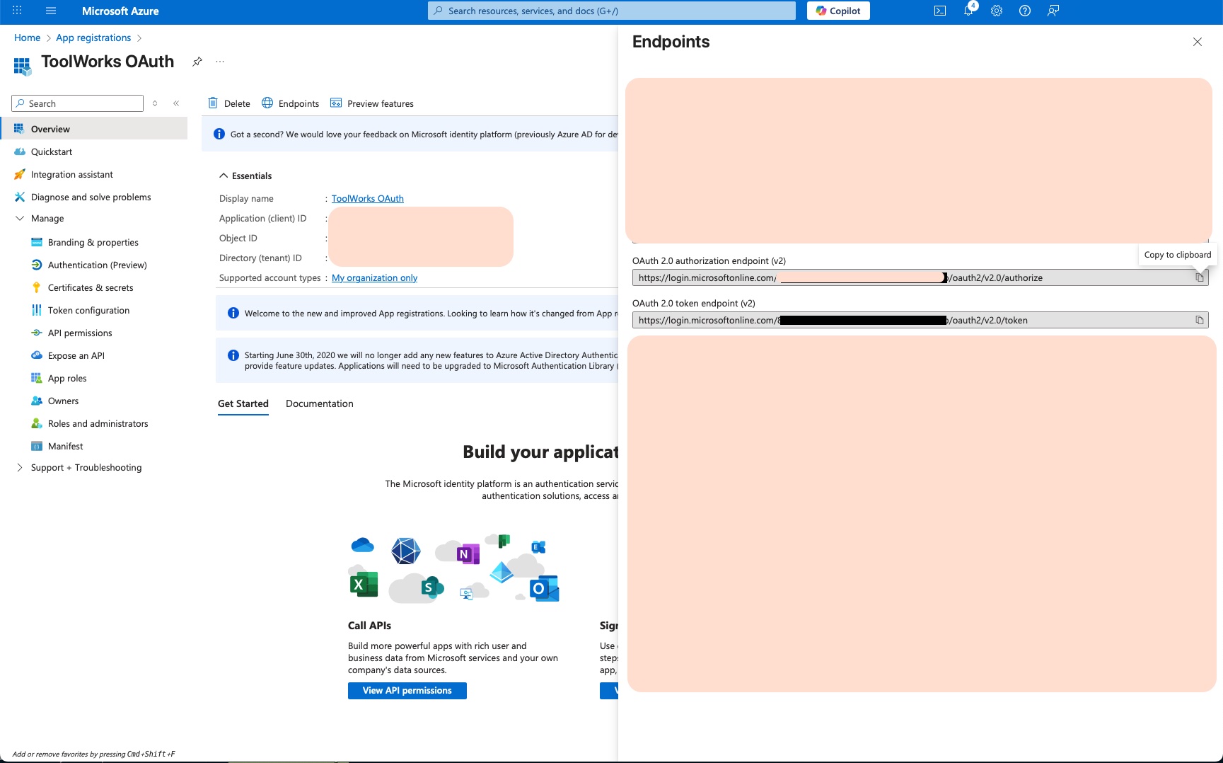 Image: Azure AD Endpoints