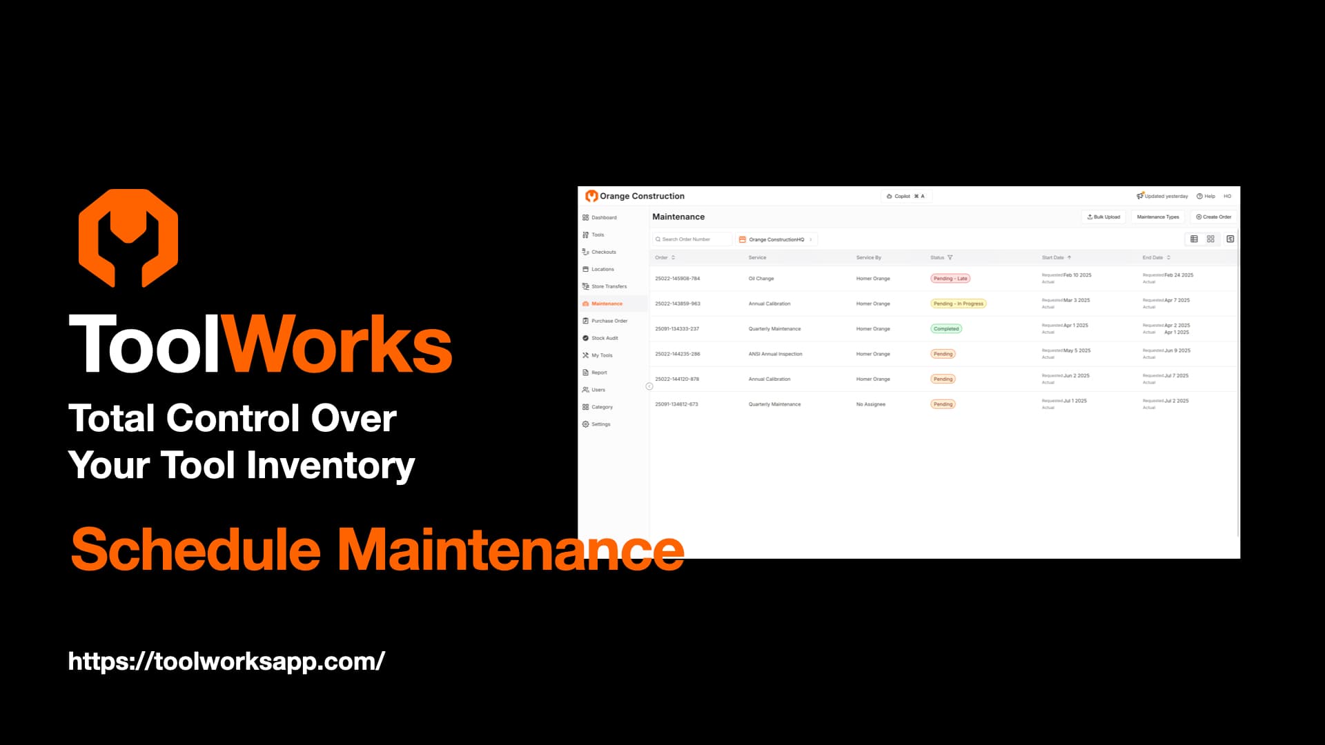 Schedule Maintenance